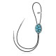 Handmade Certified Authentic Navajo .925 Sterling Silver Native American Natural Turquoise Bolo Tie 34133