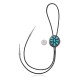 Handmade Certified Authentic Navajo .925 Sterling Silver Native American Natural Turquoise Bolo Tie 34134