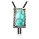 Handmade Certified Authentic Navajo .925 Sterling Silver Native American Natural Turquoise Bolo Tie 34135 Handmade Certified Authentic Navajo .925 Sterling Silver Native American Natural Turquoise Bolo Tie 34135