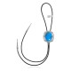 Handmade Certified Authentic Navajo .925 Sterling Silver Native American Natural Turquoise Bolo Tie 34143