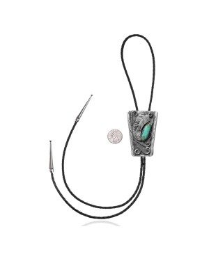 Feather .925 Sterling Silver Certified Authentic Handmade Navajo Native American Natural Turquoise Bolo Tie 34145 Feather .925 Sterling Silver Certified Authentic Handmade Navajo Native American Natural Turquoise Bolo Tie 34145