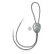 Bear Paw .925 Sterling Silver Certified Authentic Handmade Navajo Native American Natural Turquoise Bolo Tie 34153