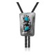 Handmade Certified Authentic Navajo .925 Sterling Silver Native American Natural Turquoise Bolo Tie 34156 Handmade Certified Authentic Navajo .925 Sterling Silver Native American Natural Turquoise Bolo Tie 34156