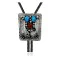 Feather .925 Sterling Silver Certified Authentic Handmade Navajo Native American Natural Turquoise Coral Bolo Tie 34164