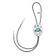 Handmade Certified Authentic Navajo .925 Sterling Silver Native American Natural Turquoise Bolo Tie 34169