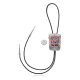 Handmade Certified Authentic Navajo .925 Sterling Silver Native American Coral Bolo Tie 34184