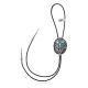  Feather .925 Sterling Silver Certified Authentic Handmade Navajo Native American Natural Turquoise Bolo Tie 34207