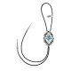 Handmade Certified Authentic Navajo .925 Sterling Silver Native American Natural Turquoise Bolo Tie 34233