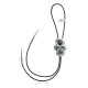 Wave .925 Sterling Silver Certified Authentic Handmade Navajo Native American Natural Turquoise Bolo Tie 34240