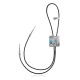 Handmade Certified Authentic Navajo .925 Sterling Silver Native American Natural Turquoise Bolo Tie 34248