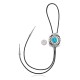Handmade Certified Authentic Navajo .925 Sterling Silver Native American Natural Turquoise Bolo Tie 34254