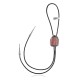 Flower .925 Sterling Silver Certified Authentic Handmade Navajo Native American Rhodochrosite Bolo Tie 34296