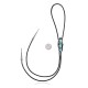 Wave .925 Sterling Silver Certified Authentic Handmade Navajo Native American Natural Turquoise Bolo Tie 34312