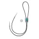Square .925 Sterling Silver Certified Authentic Handmade Navajo Native American Natural Turquoise Bolo Tie 34314