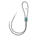Square .925 Sterling Silver Certified Authentic Handmade Navajo Native American Natural Turquoise Bolo Tie 34314
