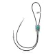 Square .925 Sterling Silver Certified Authentic Handmade Navajo Native American Natural Turquoise Bolo Tie 34314