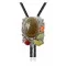 Multicolor .925 Sterling Silver Certified Authentic Handmade Navajo Native American Natural Turquoise Spiny Oyster Bolo Tie 34315