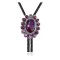Flower .925 Sterling Silver Certified Authentic Handmade Navajo Native American Spiny Oyster Bolo Tie 34323