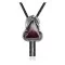 Feather .925 Sterling Silver Certified Authentic Handmade Navajo Native American Spiny Oyster Bolo Tie 34324
