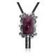 Swirl .925 Sterling Silver Certified Authentic Handmade Navajo Native American Spiny Oyster Bolo Tie 34325