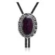 Swirl .925 Sterling Silver Certified Authentic Handmade Navajo Native American Spiny Oyster Bolo Tie 34327