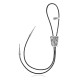 Cactus Mountain Wolf .925 Sterling Silver Certified Authentic Handmade Navajo Native American Bolo Tie 34346