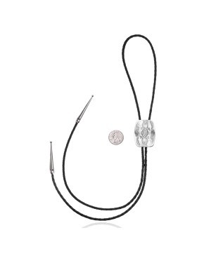 Wave .925 Sterling Silver Certified Authentic Handmade Navajo Native American Bolo 34363