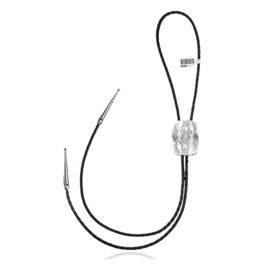 Wave .925 Sterling Silver Certified Authentic Handmade Navajo Native American Bolo 34363