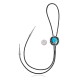 Wave .925 Sterling Silver Certified Authentic Handmade Navajo Native American Natural Turquoise Bolo Tie 34370