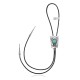 Leaf Mountain .925 Sterling Silver Certified Authentic Handmade Navajo Native American Natural Turquoise Bolo Tie 34371