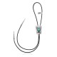 Leaf Mountain .925 Sterling Silver Certified Authentic Handmade Navajo Native American Natural Turquoise Bolo Tie 34371