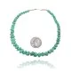 .925 Sterling Silver Certified Authentic Navajo Native American 1 strand Natural Turquoise Necklace 35126