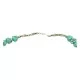 .925 Sterling Silver Certified Authentic Navajo Native American 1 strand Natural Turquoise Necklace 35126