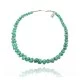 .925 Sterling Silver Certified Authentic Navajo Native American 1 strand Natural Turquoise Necklace 35126