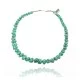 .925 Sterling Silver Certified Authentic Navajo Native American 1 strand Natural Turquoise Necklace 35126