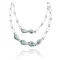 .925 Sterling Silver Certified Authentic Navajo Native American 2 strand Natural Turquoise Necklace 35138