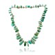 .925 Sterling Silver Certified Authentic Navajo Native American 1 strand Natural Turquoise Necklace 35143