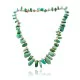 .925 Sterling Silver Certified Authentic Navajo Native American 1 strand Natural Turquoise Necklace 35143