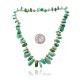 .925 Sterling Silver Certified Authentic Navajo Native American 1 strand Natural Turquoise Necklace 35143