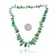 .925 Sterling Silver Certified Authentic Navajo Native American 1 strand Natural Turquoise Necklace 35143