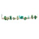 .925 Sterling Silver Certified Authentic Navajo Native American 1 strand Natural Turquoise Necklace 35143