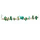 .925 Sterling Silver Certified Authentic Navajo Native American 1 strand Natural Turquoise Necklace 35143