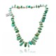 .925 Sterling Silver Certified Authentic Navajo Native American 1 strand Natural Turquoise Necklace 35143