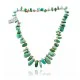 .925 Sterling Silver Certified Authentic Navajo Native American 1 strand Natural Turquoise Necklace 35143