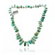 .925 Sterling Silver Certified Authentic Navajo Native American 1 strand Natural Turquoise Necklace 35143