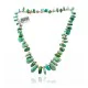 .925 Sterling Silver Certified Authentic Navajo Native American 1 strand Natural Turquoise Necklace 35143