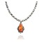 Sun .925 Sterling Silver Certified Authentic Handmade Navajo Native American Spiny Oyster Necklace 35149