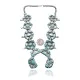 .925 Sterling Silver Certified Authentic Navajo Native American Natural Turquoise Necklace 35141