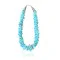.925 Sterling Silver Certified Authentic Navajo Native American 1 strand Natural Turquoise Necklace Chain 35166