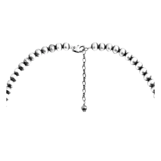 Squash Blossom .925 Sterling Silver Certified Authentic Navajo Native American Natural Turquoise Necklace Pendant 35178